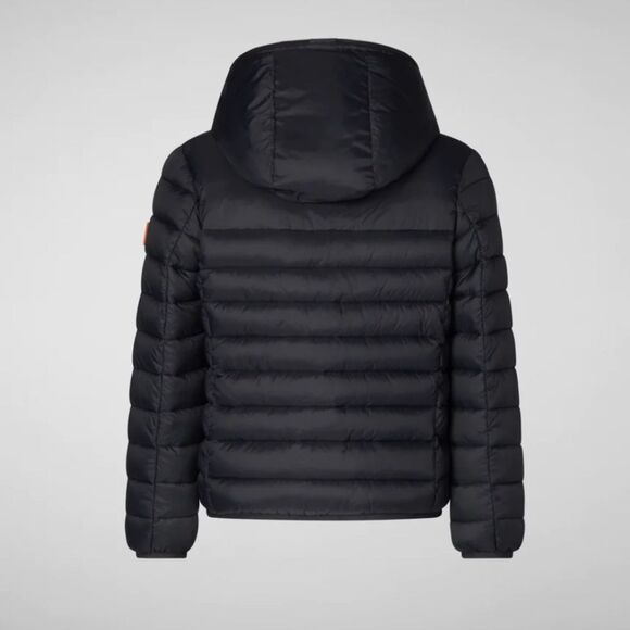 Save The Duck BOYS' ROB FAUX FUR LINED HOODED PUFFER JACKET IN BLACK size 4(boy) - Picture 3 of 8